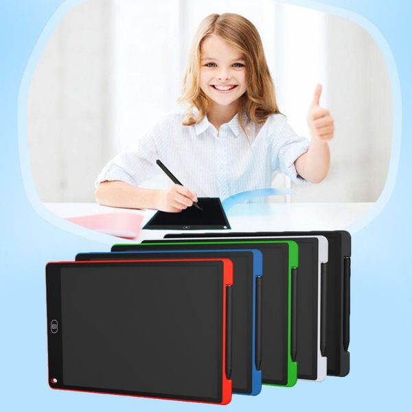 

2018 quick shipping 12 inch memo pad with pen graphic lcd writing pad with stylus pen lcd writing tablet