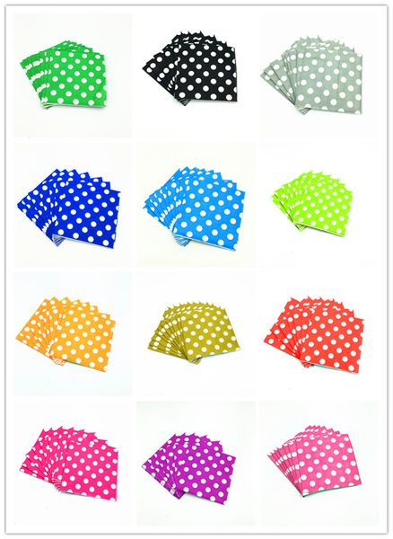 

20pcs/lot dots napkins kids birthday party favors dot paper napkins disposable tableware dots tissues