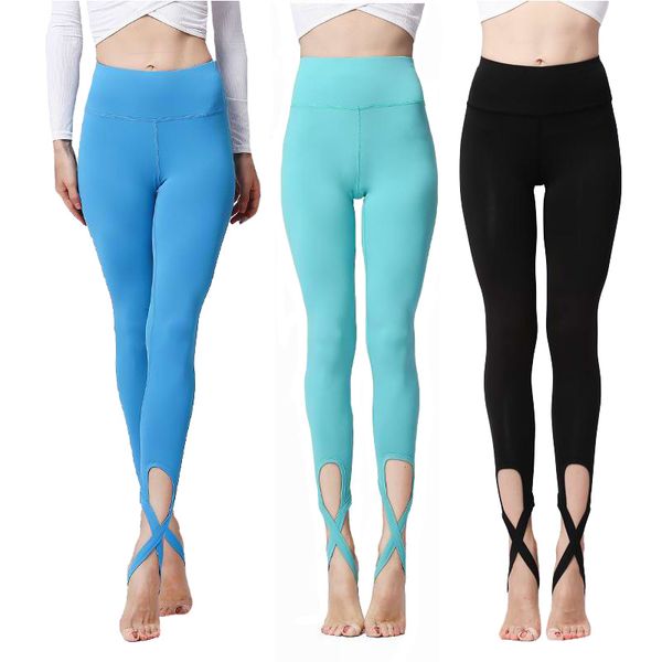 

women yoga leggings high waist sport pant bandage fitness seamless legging elastic gym tights women running pant workout leggins, White;red