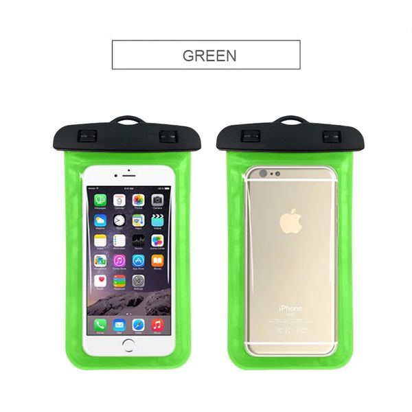 

fast shipping for iphone 8 plus waterproof pouch waterproof case pvc protective universal phone case bag swimming spring cellphone pouch