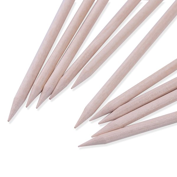 

10pcs nail art design orange wood stick sticks cuticle pusher remover manicure pedicure care nail tools set