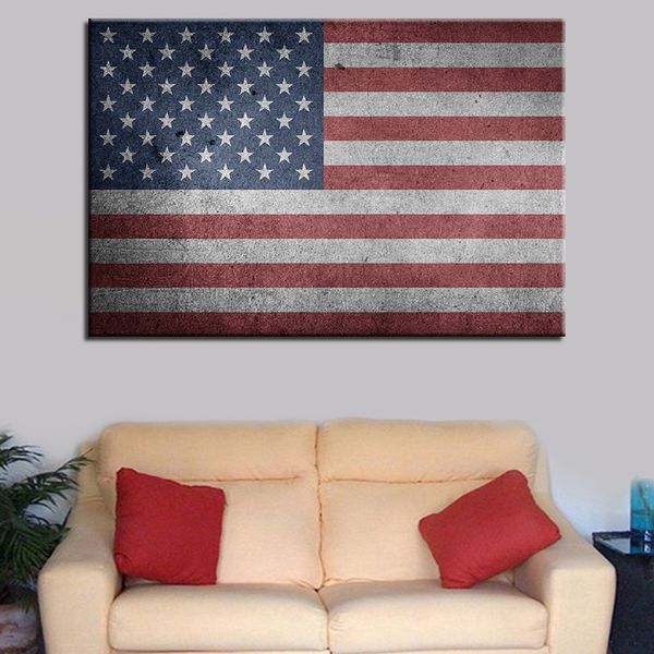 2019 Canvas Paintings Living Room Home Decor Wall Art Pcs Usa Flag Pictures Hd Prints Vintage American Flag Poster Framework From Jonemark2013