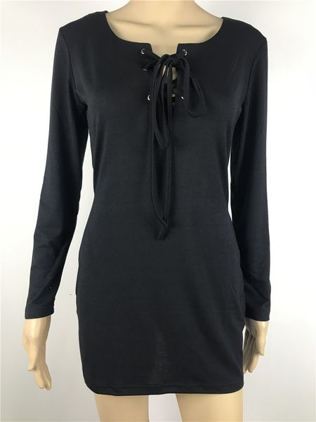 

women's clothing wholesale dress long sleeved buttocks skirt, Black;gray