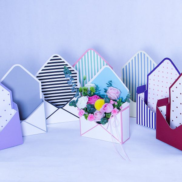 

35*24*8cm mini creative envelope fold flower box rose decoration gift box flower packing boxes for home party wedding lin4402