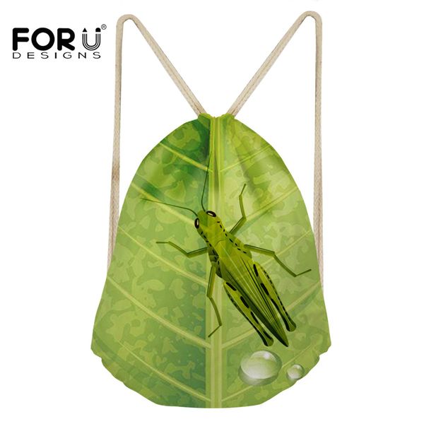 

forudesigns leaf 3d printing women classic softback bags student girls travel s backpack drawstring bag feminina sack bag