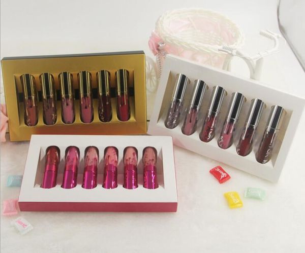 

6pcs/set Lip gloss Birthday & Valentine & holiday Edition lip Kit Lip gloss Matte Lipsticks collection Cosmetics
