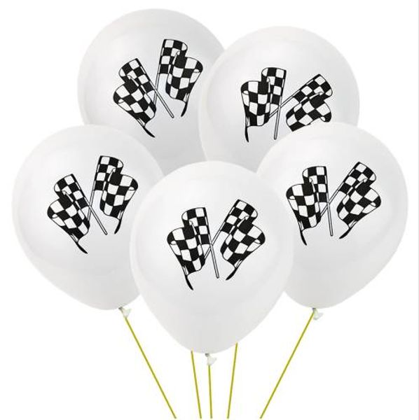 10 stücke 10 zoll Großhandel Racing Flagge Latex Ballon Party Ballons Karierten Ballon Auto Rennen Linie Spielzeug Für Kinder