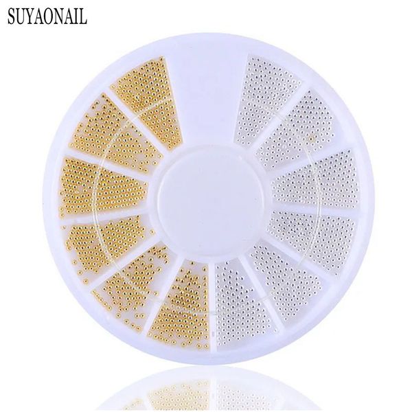 

3d gold and silver color beads nail decoration metal balls 1mm nail dot rhinestones art tools, Silver;gold