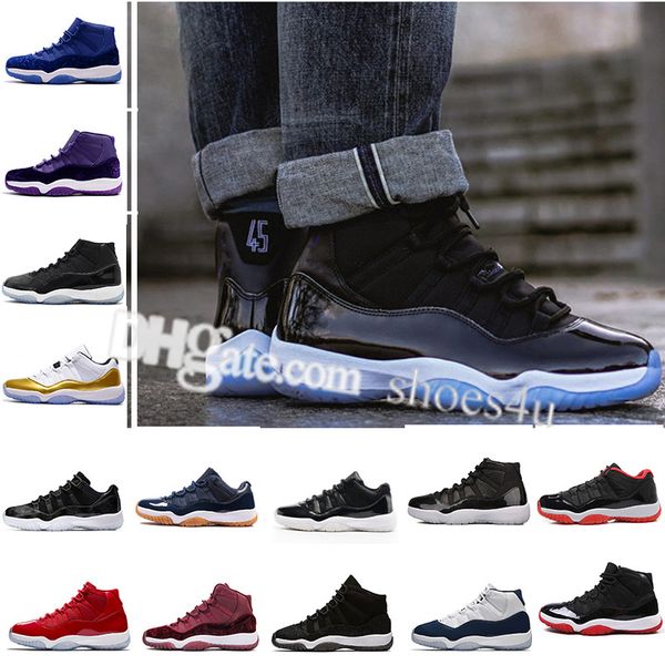 

new 11 xi basketball shoes men women 11s olympic gold bred space jam 11s concords xi moon landing sneakers size us 5.5-13 eur 36-47