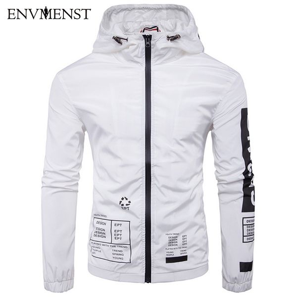 Großhandel Envmenst Weiße Jacke Männer 2017 Herren Brief Gedruckt Mit Kapuze Beiläufige Weiße Jacken Männlichen Mantel Dünne Männer Mantel Outwear Von Großhandel Envmenst Weiße Jacke Männer 2017 Herren Brief Gedruckt Mit Kapuze Beiläufige Weiße Jacken Männlichen Mantel Dünne Männer Mantel Outwear Von