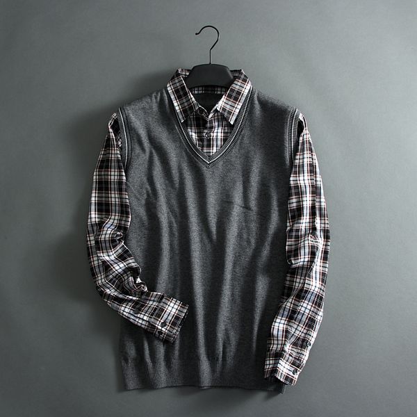

2018 new mens shirts men's vacation two shirts spring and autumn style bottoming long sleeved blouse plus size, White;black