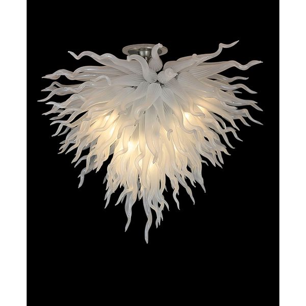 

longree элегантный белый дейл арт стеклянные лампы круглый необычный европейский стиль роскошный кулон люстра для декора лобби комнаты