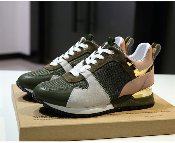 

men women designer sneakers shoes luxury leather casual shoes mesh up fashion mixed color shoes sneaker size 36-45, Black