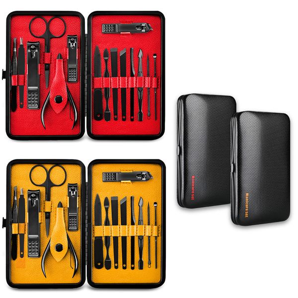 

menow 2018 newly 15pcs professional stainless steel nail clippers scissors suit set kits manicure set nail tool hip 30p1024