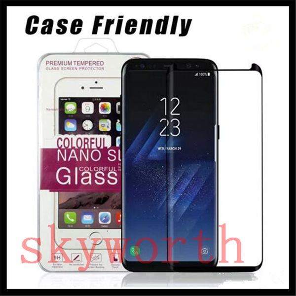 

For am ung galaxy 9 plu 8 plu note8 7 edge ca e friendly tempered gla 3d curved ca e ver ion creen protector film with package