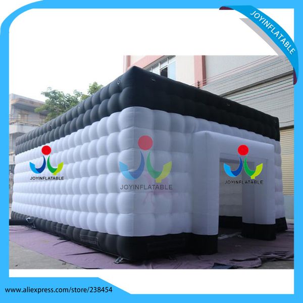 

2018 joyinflatable 10x6x4m white and black cu tomed inflatable marquee inflatable cube tent for ale