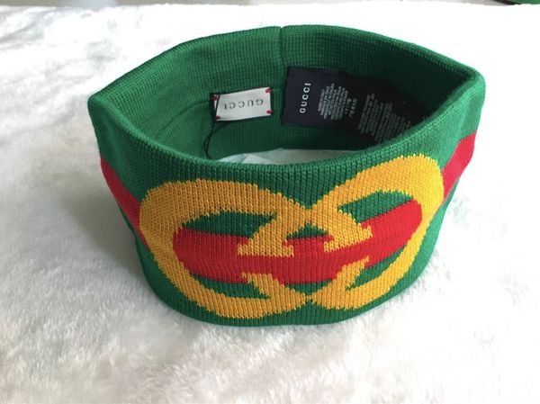 

известный дизайнер шерсть золото оголовье люксовый бренд повязки эластичный зел