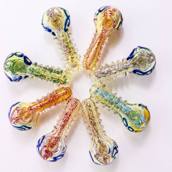 Cachimbos de vidro WHORL COLOR VIDRO HANDFEEL cachimbos de fumar 9,5 cm 75g cachimbos de mão NOVO design cachimbos de colher