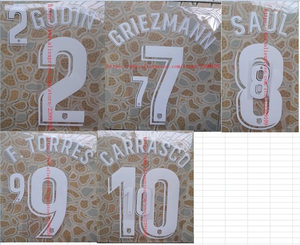 

2018-2019 дома Годин Коке GERIEZMANN Саулова Ф. Торрес Корреа, Карраско Габи nameset футбол пат