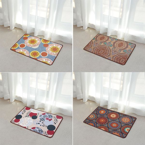 Retro European Style Hallway Door Mats Bathroom Non Slip Carpets