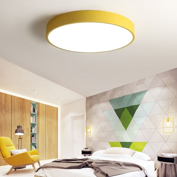 2019 5cm Ultra Thin High Brightness Colored Circular Led Ceiling Lamp Children S Room Lighting Ceiling Lights Kitchen Study Room From Jess678 38 2