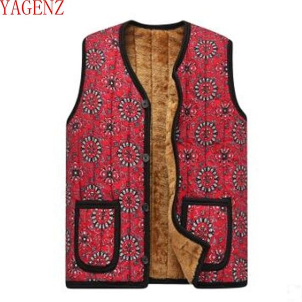 

middle age women clothing fall and winter vest 2018 fashion mom clothes large size keep warm winter cotton vest coat 863, Black;white