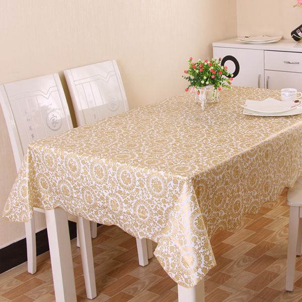 

wholesale-new arrival european style table cloth pvc waterproof oilproof tablecloth plastic dinning table cover