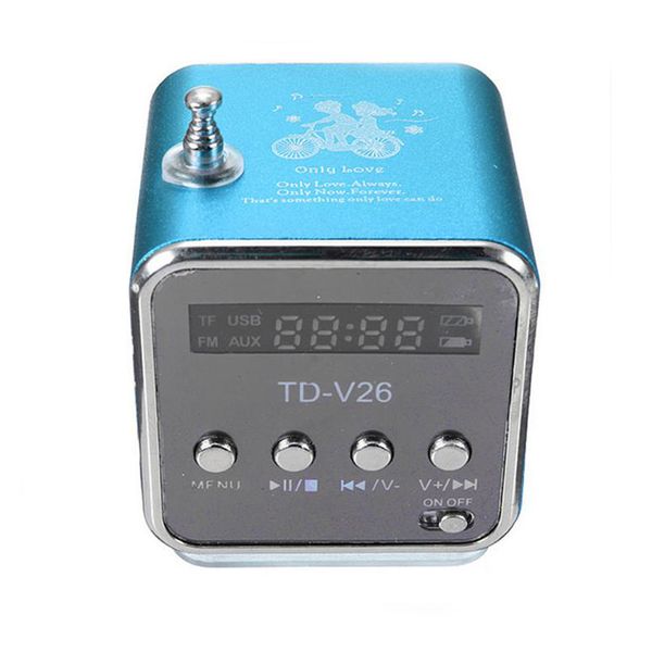 

v26 mini portable speaker micro sd tf speakers music player mp3 fm radio usb altavoz stereo pc for mp4 computer phone