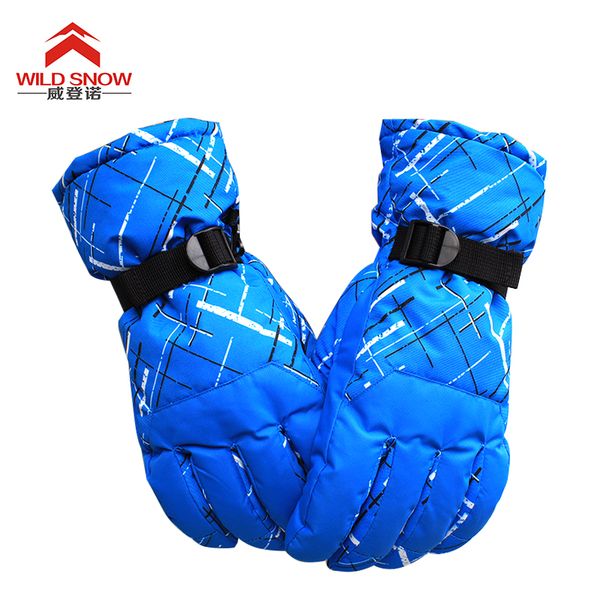 

2016 mens blue ski gloves male black full fingered mittens neutral snowboarding skiing gloves waterproof winter sports