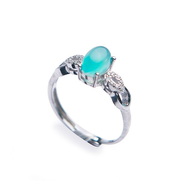 

natural amazonite gemstone fashion wedding ring adjustable size crystal natural stone party rings for women lady, Golden;silver