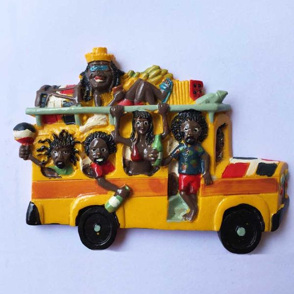 

1 pcs novelty dominican carnival bus 3d fridge magnets world tourism souvenirs refrigerator magnetic stickers home decoration