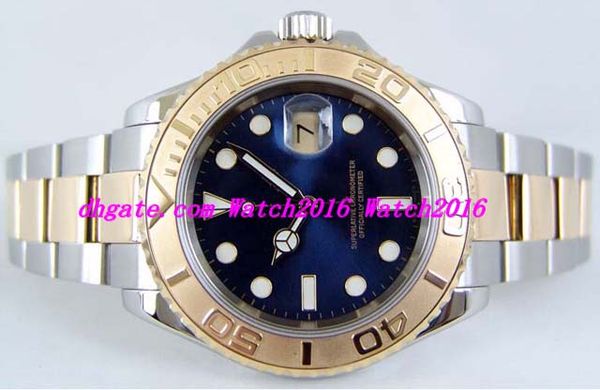 

luxury watches stainless steel bracelet blue dial yellow gold & steel 16623 40mm watch chest mechanical fashion men's wristwatch