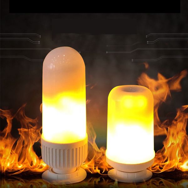 E27 Светодиодный фламенный эффект огненных лампочек
