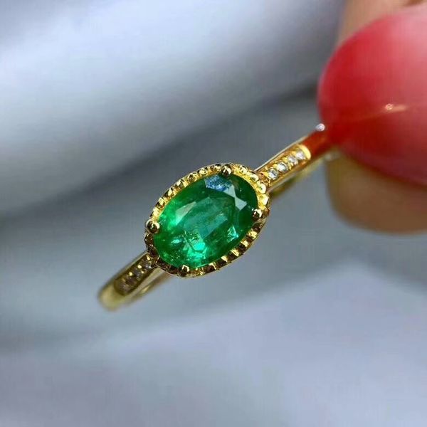 

100% 925 пробы стерлингового серебра реальный натуральный зеленый изумрудные кольца штраф ювелирные изделия женщин свадьбы открытые оптовые, Golden;silver