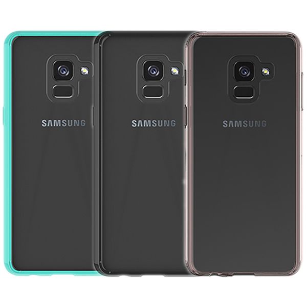 

for samsung a8 plus case transparent tpu material and poly cabonate acrylic transparent armor series for samsung a8 plus