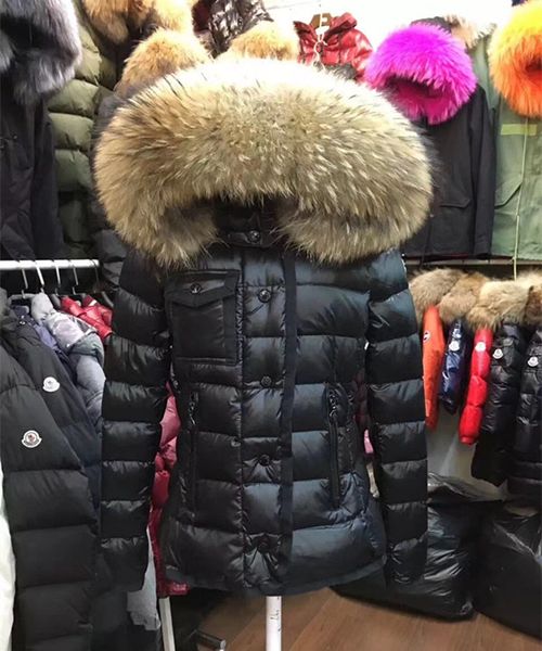 womens black coats with big fur hoods