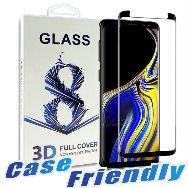 

case friendly for samsung note 10 s10 5g version e s9 s9 plus tempered glass full cover 3d screen protector for samsung note 9 8 s8 s7