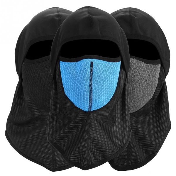

winter cycling face mask windproof hat ski neck protecting warm head cover face hood outdoor motorcycle balaclava full mask, Black