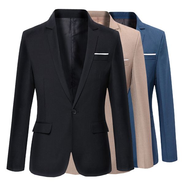 

2018 new fashion casual men blazer cotton slim korea style suit blazer masculino male suits jacket blazers men size m-3xl, White;black