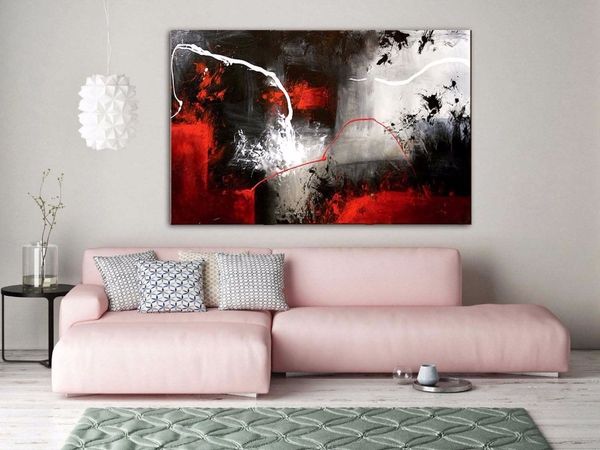 

handmade thick knife abstract oil painting burning lightning on canvas painting picture decor oil painting artwork