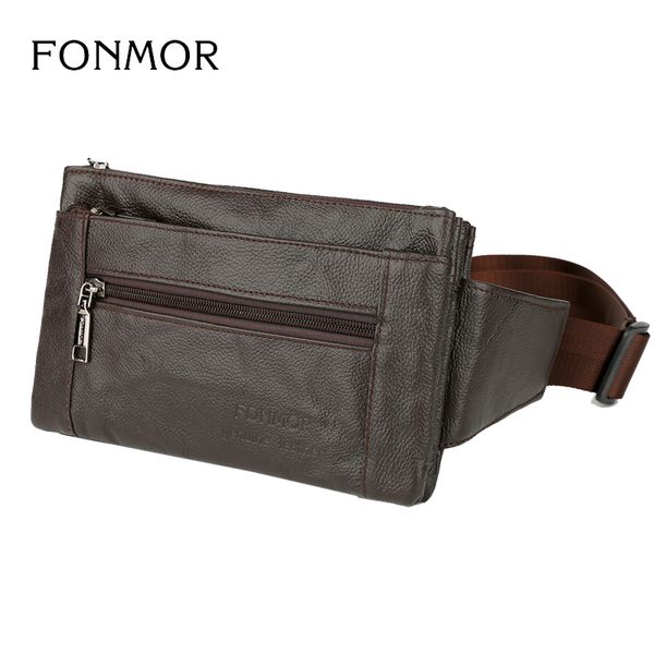 

genuine leather waist packs fanny pack belt bag phone pouch bags travel waist pack male small bag leather pouch