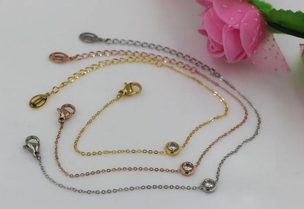 

korean fashion simple ol diamond loose diamond single drill bracelet gold rose gold wild female, Black