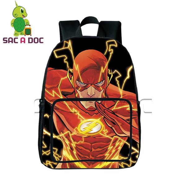 

comics hero the flash backpack children school bags daily backpack teens boys girls justice league school bags gift bookbag