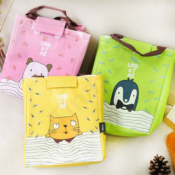 

8 color lunch bag tote bag lunch organizer handle insulation bag cold picnic food storage box thermal canvas box can make 120pcs t1i1003