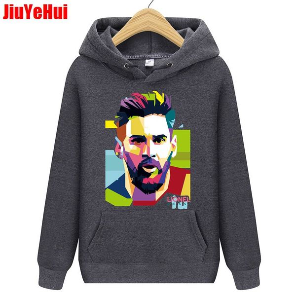 

lionel messi hoodies men's hip hop messi sweatshirts 100% cotton sweatshirts argentina jersey for fans hoodies, Black