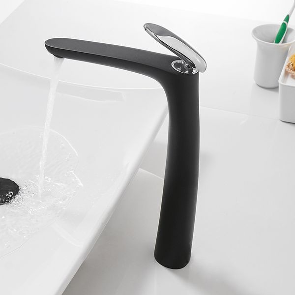 

basin faucets black and chrome handle style bathroom faucet solid brass basin tap