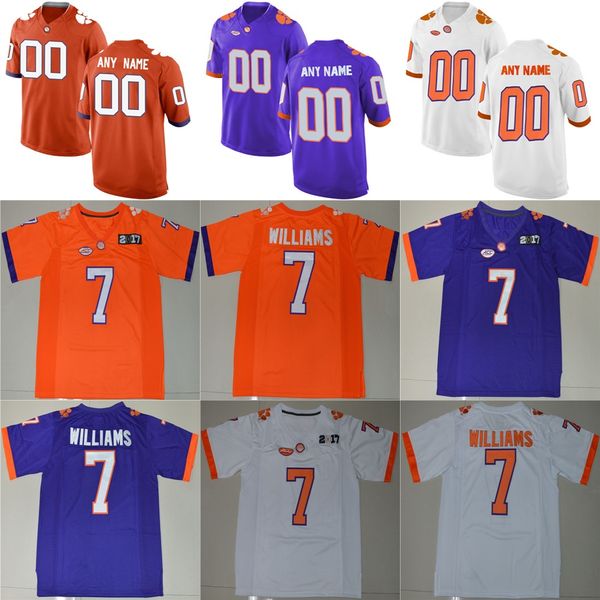 

clemson tigers 2 kelly bryant football jersey s-3xl mark fields 3 amari rodgers 16 will swinney 20 jack purple white orange stitched college, Black;red