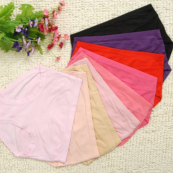 

new 5pcs/lot breathable bamboo fiber antibiotic seamless women bamboo underwear high waist plus size l-xxxl ing, Black;pink