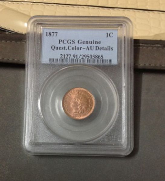 

PCGS 1877 VF20 / VF30 / Подлинная Маленькая Центов Индийская Голова Центов Монета / БЕСПЛАТ