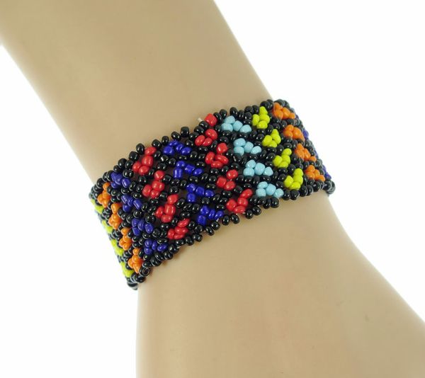 

nepal handmade bead bracelet hippy friendship bohemia roll crochet woven seed beads multicolor bracelets for women men 2018 gift, Black